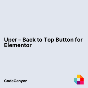 Uper – Back to Top Button for Elementor