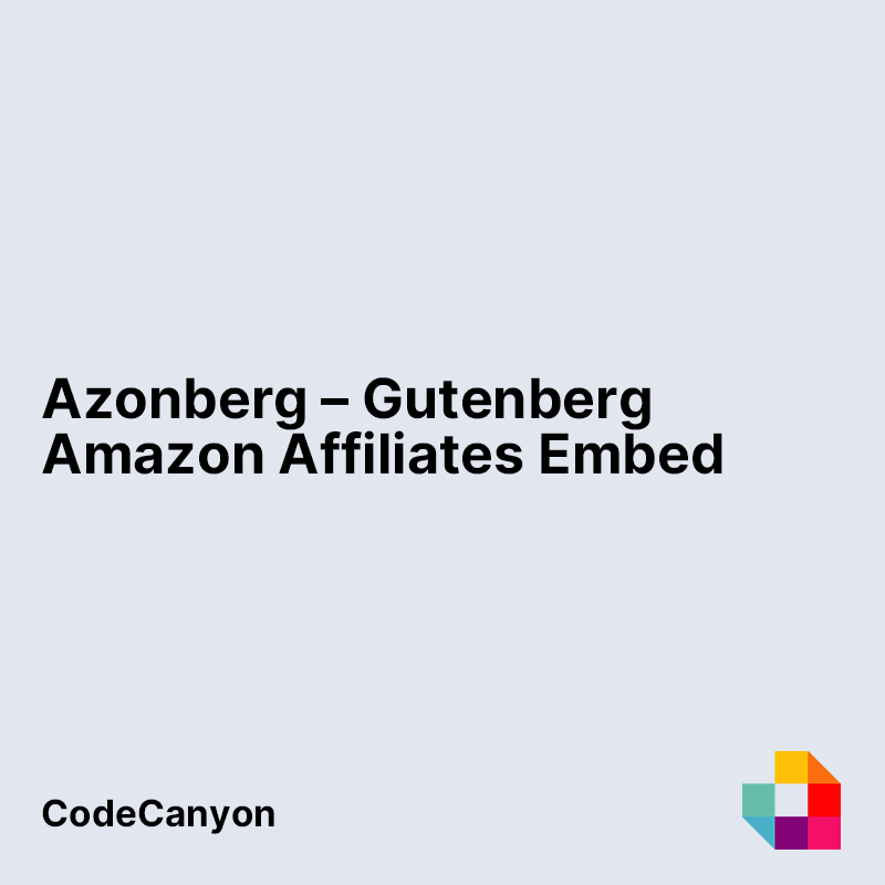 Azonberg - Gutenberg Amazon Affiliates Embed