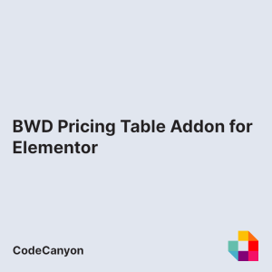 BWD Pricing Table Addon for Elementor