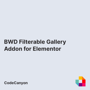 BWD Filterable Gallery Addon for Elementor