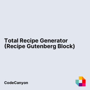 Total Recipe Generator (Recipe Gutenberg Block)