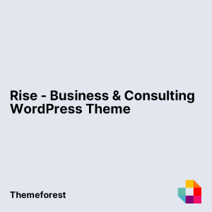 Rise - Business & Consulting WordPress Theme