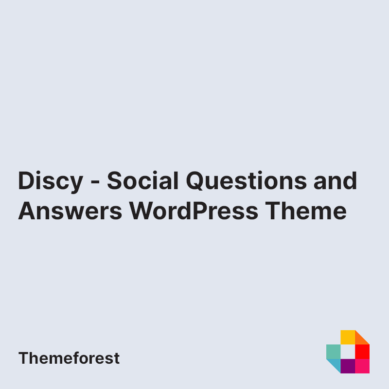 Discy - Social Questions and Answers WordPress Theme