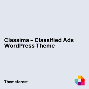 Classima – Classified Ads WordPress Theme