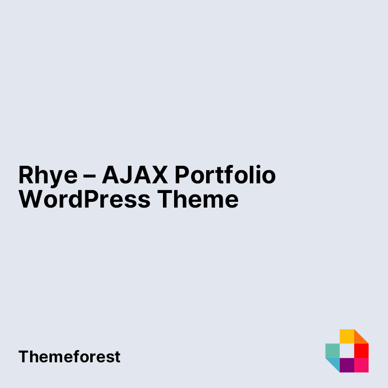 Rhye – AJAX Portfolio WordPress Theme