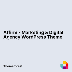 Affirm - Marketing & Digital Agency WordPress Theme