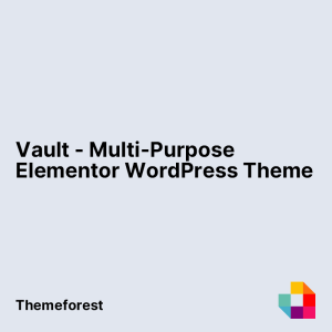 Vault - Multi-Purpose Elementor WordPress Theme