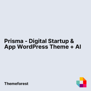 Prisma - Digital Startup & App WordPress Theme + AI