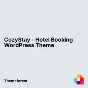 CozyStay - Hotel Booking WordPress Theme