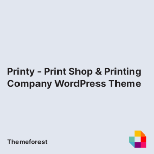 Printy - Print Shop & Printing Company WordPress Theme