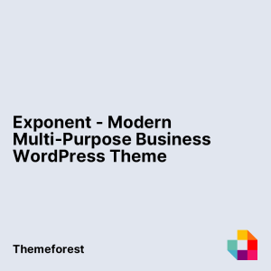 Exponent - Modern Multi-Purpose Business WordPress Theme