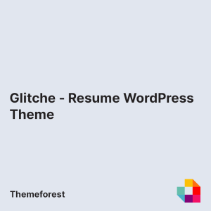 Glitche - Resume WordPress Theme