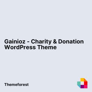 Gainioz - Charity & Donation WordPress Theme