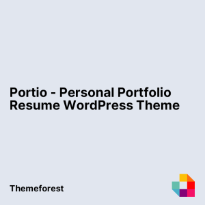 Portio - Personal Portfolio Resume WordPress Theme