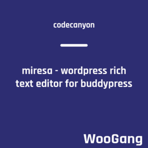 Miresa - WordPress Rich Text Editor For BuddyPress