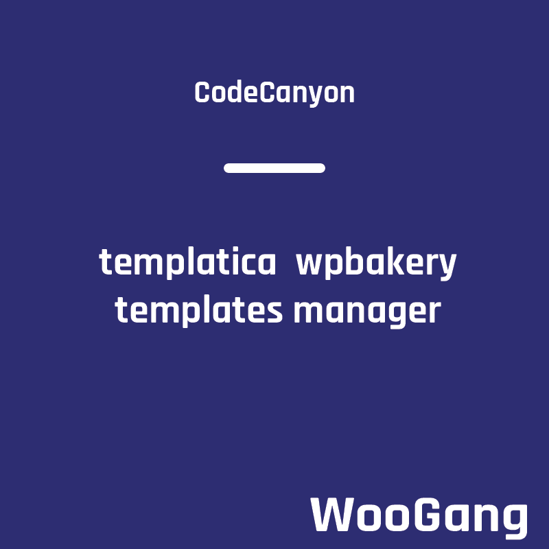 Templatica - WPBakery Templates Manager