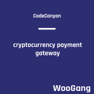 Cryptocurrency payment gateway plugin WooCommerce