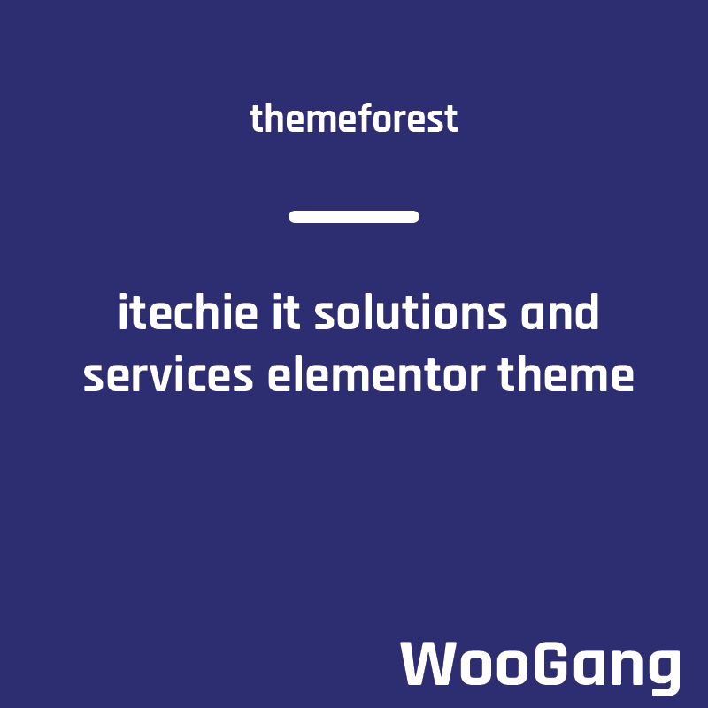 Itechie IT Solutions and Services Elementor Theme