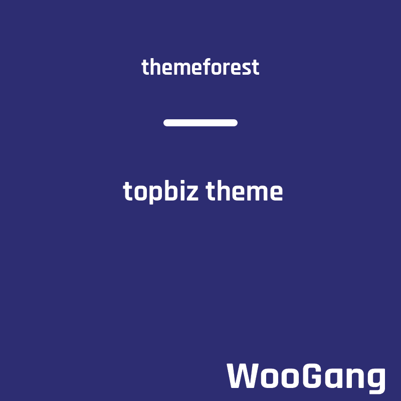 TopBiz - Responsive Corporate WordPress Theme