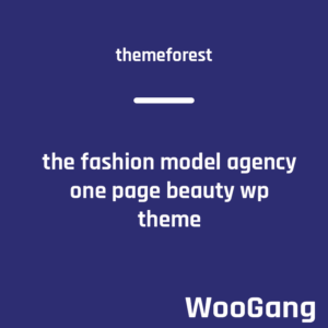 The Fashion Model Agency One Page Beauty WP Theme