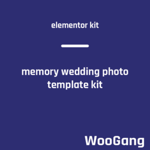 Memory - Wedding Photography Elementor Template Kit