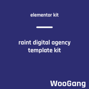 Raint - Digital Agency Elementor Template Kit