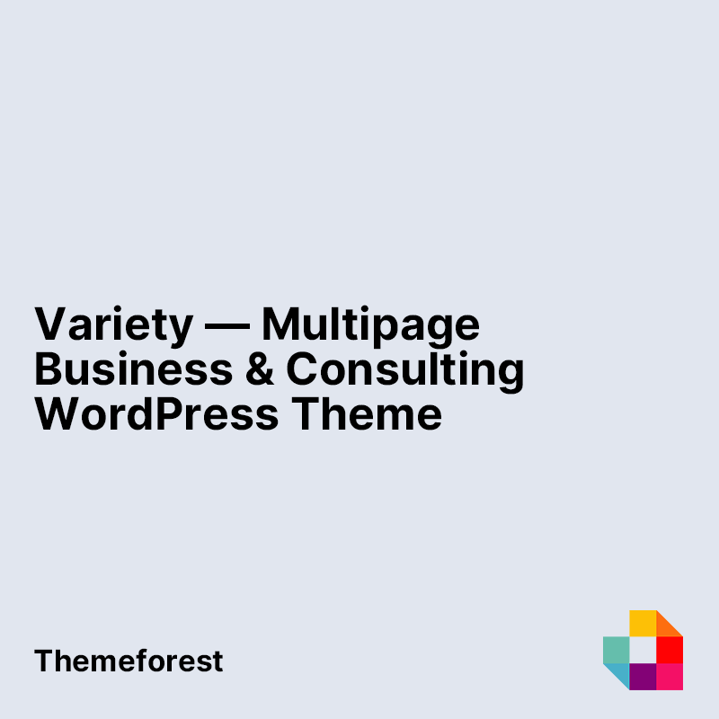 Variety — Multipage Business & Consulting WordPress Theme