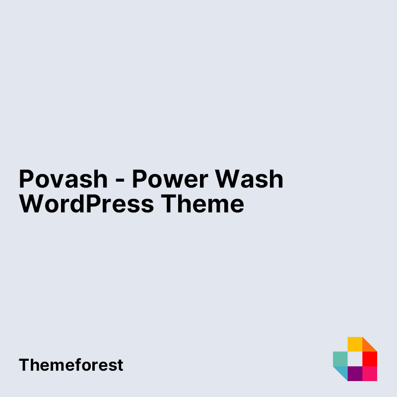 Povash - Power Wash WordPress Theme