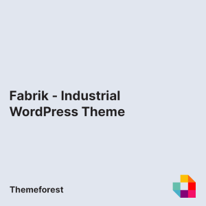 Fabrik - Industrial WordPress Theme