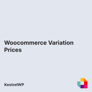 Woocommerce Variation Prices