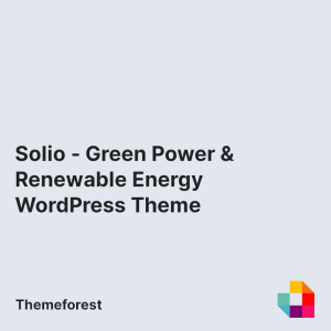 Solio - Green Power & Renewable Energy WordPress Theme