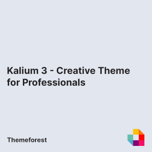 Kalium 3 - Creative Theme for Professionals