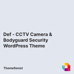 Def - CCTV Camera & Bodyguard Security WordPress Theme